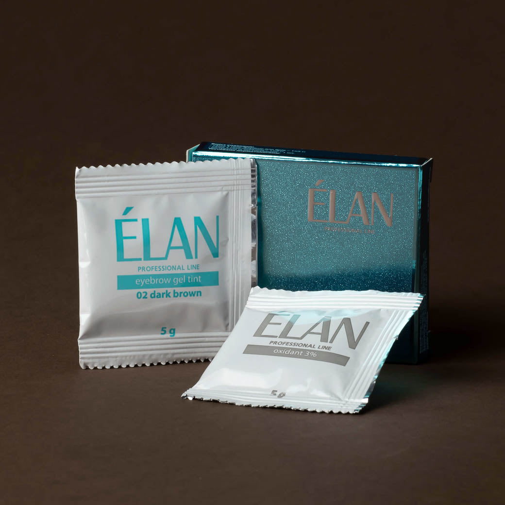 Elan Gel Tint Dark Brown Mini Kit
